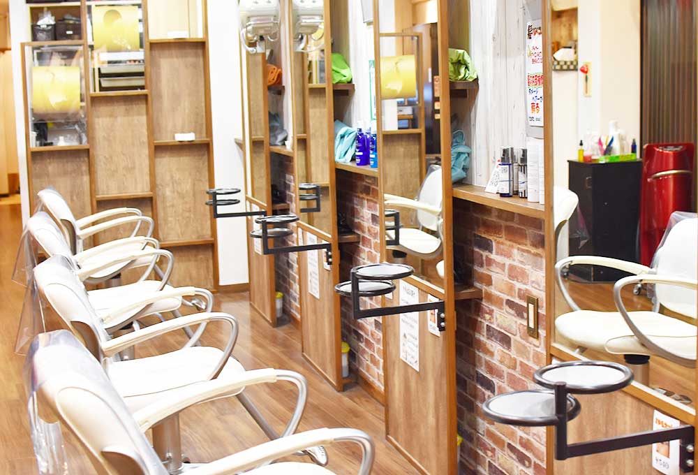 河内長野駅周辺美容室、hair ings の店内