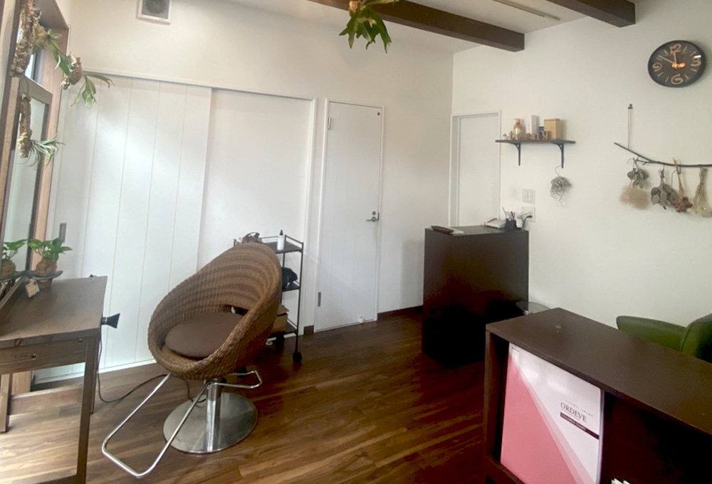 河内長野市プライベート美容室、小さな美容室teenyの店内写真