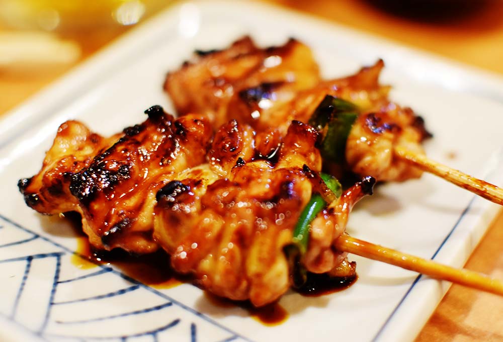 河内長野駅、炭火焼鳥一徹のねぎま、焼き鳥の画像